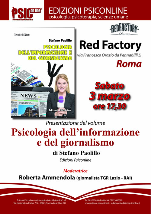 Locandina Psicologia informazione Roma 3marzo